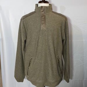 Vintage  Orvis 1/4 Zip Pullover Sweater Front Zip Pockets Size Large